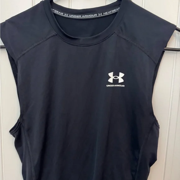 Under Armour Black Compression Tank heat gear men’s size small A - Picture 2 of 4